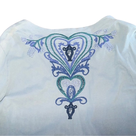 Johnny Was Los Angeles Blue To Grey Ombre Dress - Picture 4 of 15